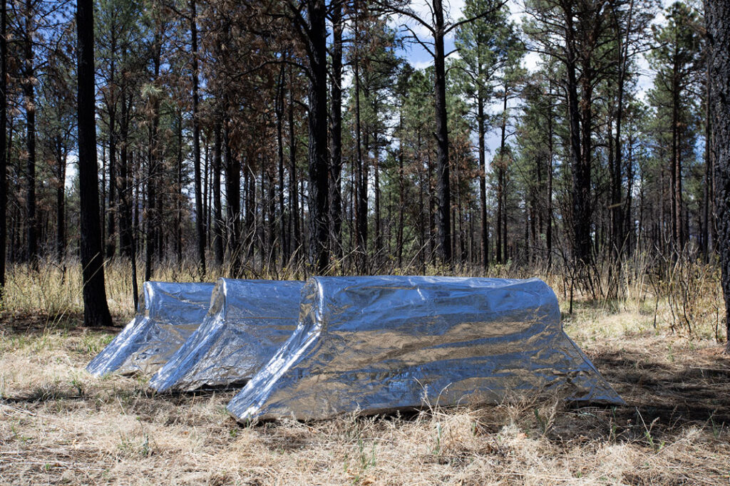 Portable Wildfire Shelters, Katie Kehoe, site-specific installation